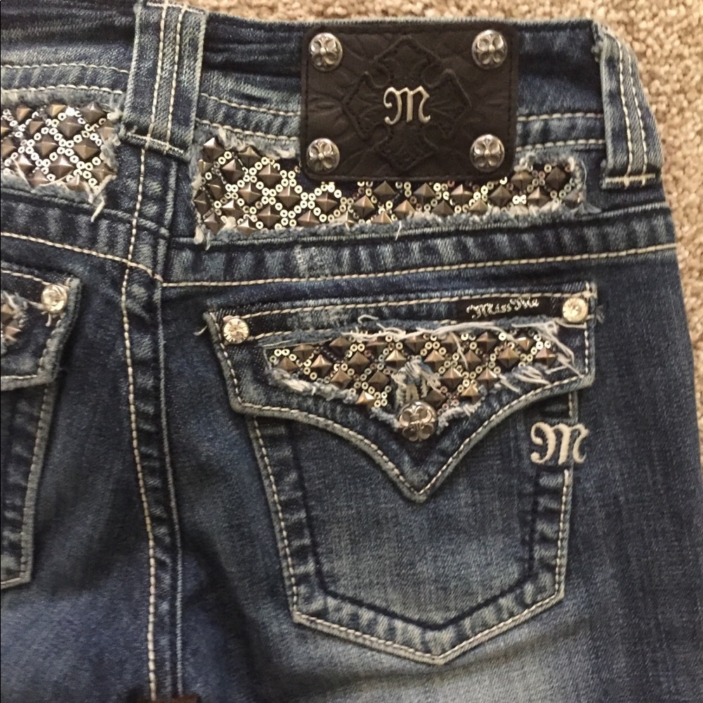 Dark wash Miss Me Bermuda shorts